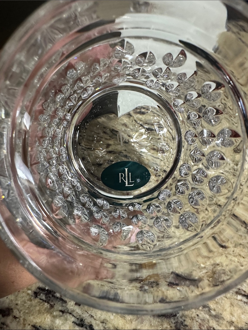 Ralph Lauren Aston Dbl Old Fnd Lead Crystal Glass - Picture 4 of 4